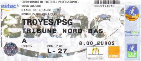 BILLET DE MATCH