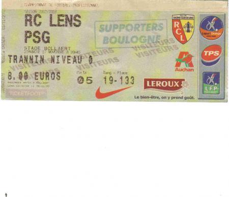 BILLET DE MATCH