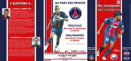 PROGRAMME DE MATCH